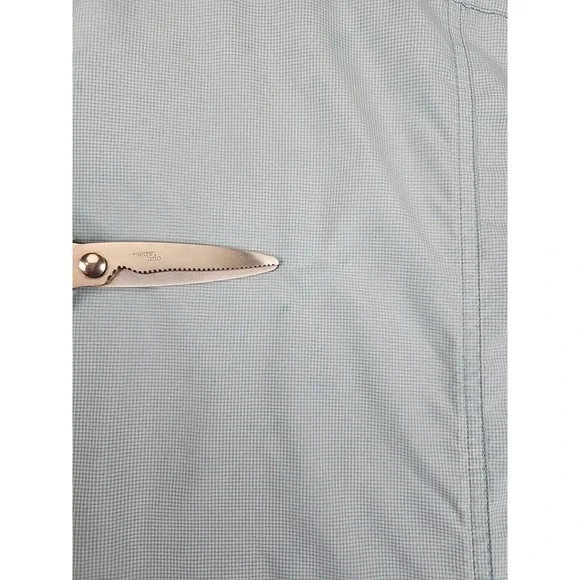 Kuhl Shirt Men's Medium Blue Stealth Hiking Utility Outdoor Snap Performance - Picture 7 of 8